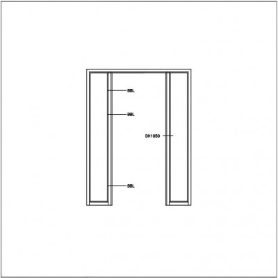 beidseitige Seitenteilzarge