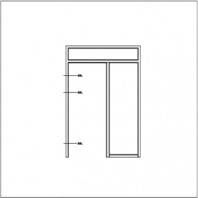 Seitenteil mit Oberlichte